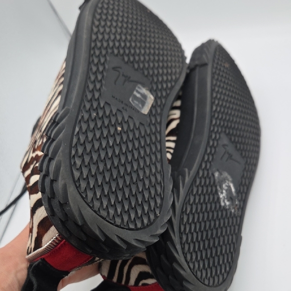 Giuseppe Zanotti Blabber Marty Zebra Animal Print Sneakers Men 44 US 11 - Picture 7 of 11